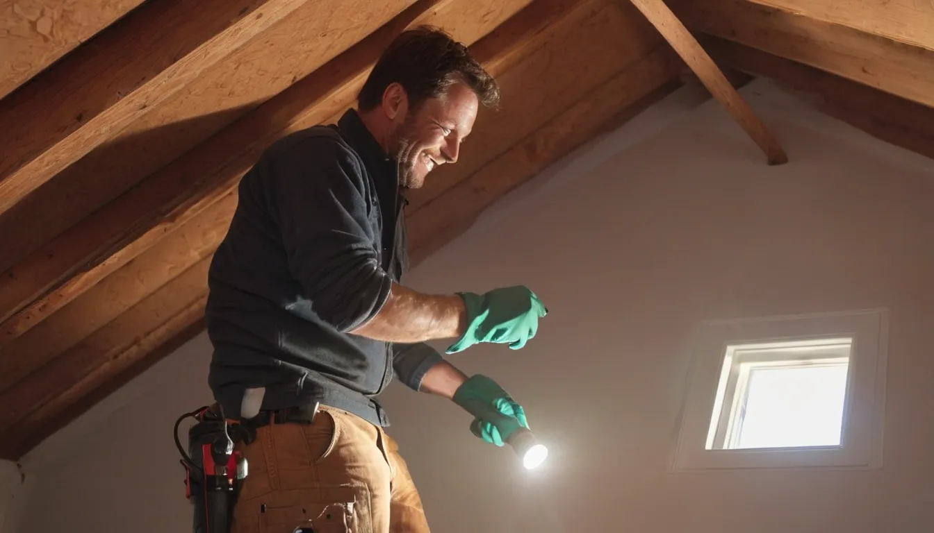 A friendly local provider inspecting an attic for animal entry points in a Prosper home
